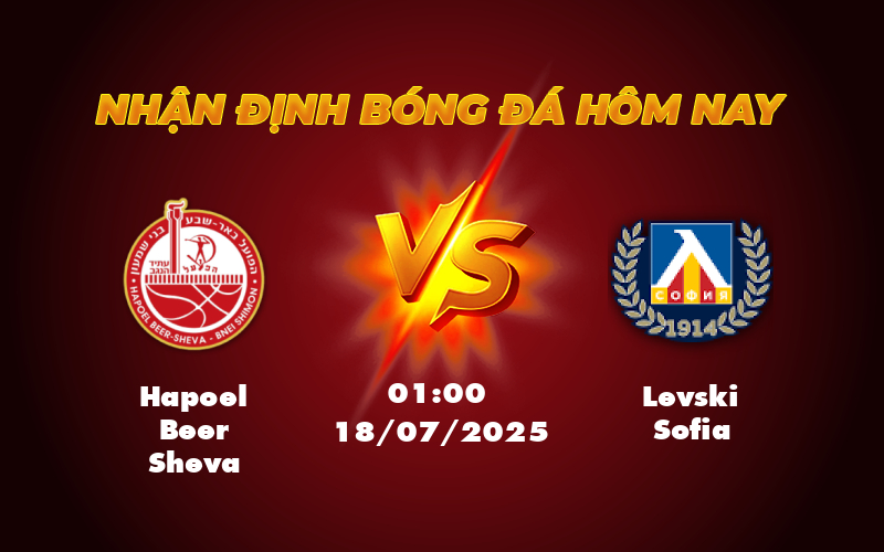 Nhận định soi kèo Hapoel Beer Sheva vs Levski Sofia Cuộc đối đầu cân não tại C2 1 hapoel beer sheva levski sofia 18 07 c2